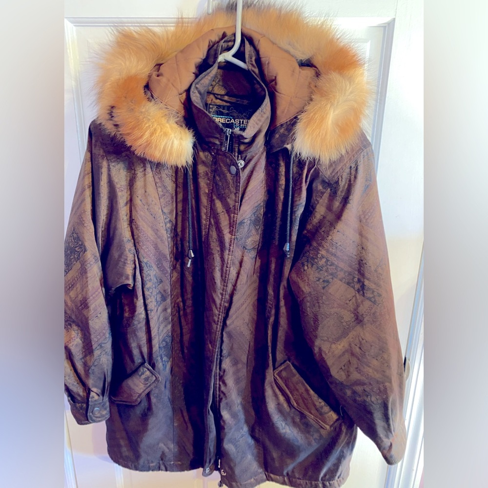 Vintage Forecaster of Boston Parka Coat Genuine Fox Fur Hood